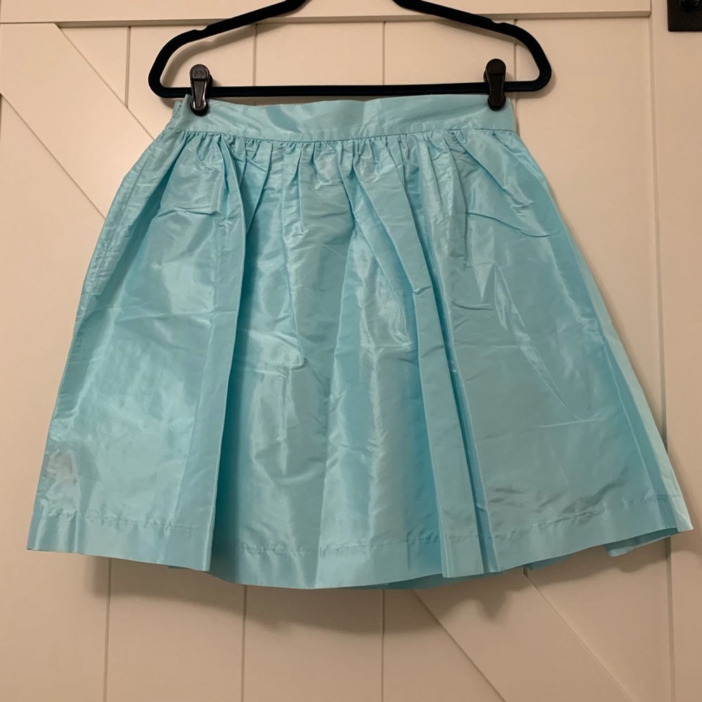 Aqua Silk Taffeta Mini Skirt by Party Skirts